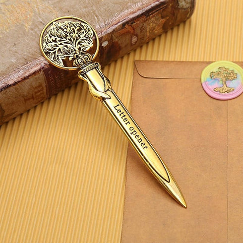 Ximimark 3pc Vintage Metal Utility Knife, Portable Paper Cutter and Envelope Opener for Office Supplies