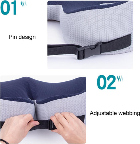 TOLUON Tailbone Seat Cushion for Pain Relief, Memory Foam Seat Cushion Hemorrhoid Pillow, Cushion lab, Sciatica Pain