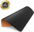 Mouse Pad, PU Leather Mouse Pad with Stitched Edge, Non-Slip Waterproof Micro-Fiber Base, 8x11 Inch (Black)