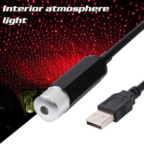 Jubilayured 1Pc Red Wall Sconce with Red Light, Mini Led Projection Lamp Star Night, USB Car Roof Star Projector Night