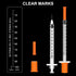 40 Pack 1ml Syringes with Needle-30Ga 0.5 Inch, Individually Sealed Packaging