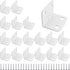 bociloy 24PCS White Stainless Steel 90 Degree Right Angle Bracket, 0.9x1.24(23x31.5mm) L Shape