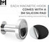 Mavoro Strong Magnetic Hooks, Set of 2, Heavy Duty Chrome Magnet Hooks with Neodymium 52 Rare Earth Magnets
