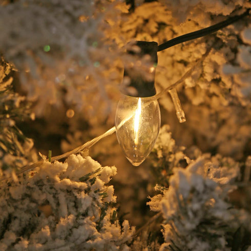 25 Pack C9 LED Replacement Bulbs for Christmas Outdoor String Lights, E17 Base, 2200K Commercial Grade Holiday