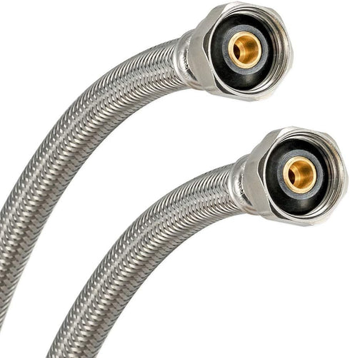 Eastman 24 Inch x 1/2 Inch FIP Flexible Faucet Connector, Braided Stainless Steel Supply Hose Line, 48018 by Eastman