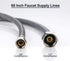ARCORA 60" Sink Hose Attachment, Braided Nylon Faucet Supply Lines, 3/8" Female Compression x 1/2" Comp, 2Pcs