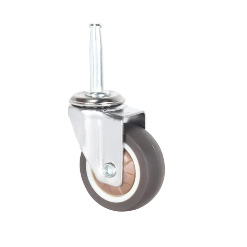 Stem Caster Wheels with 5/16" x 1-1/2" Stem Sockets, TPR Replacement Swivel Casters for Carts and Furniture