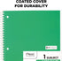 Mead Spiral Notebooks, 1 Subject, Wide Ruled, 70 Sheets, Green, 10-1/2 x 7-1/2 inches, 4 Pack (38300)