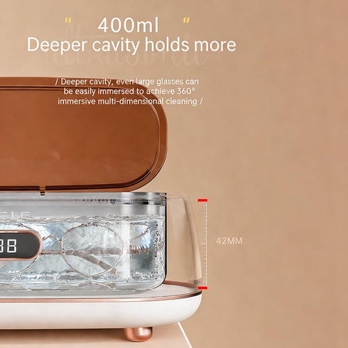 48KHz 304 14oz Ultrasonic Jewelry Cleaner, Jewelry Ultrasonic Cleaner Machine for All Jewelry, Glasses, Rings