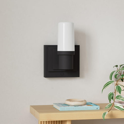 2 Pack 160 4 Westek Battery Operated Wall Sconce with Remote, Plastic Wireless Battery Wall Light, Easy No Wire Install