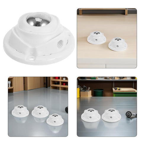 8pcs HOMSFOU Universal Heavy-Duty Swivel Caster Wheels with Brake Pad, Thickened Self-Adhesive Stick-on Furniture