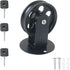 ITROLLE 1 Set 50mm Black Pendant Light Pulley with Cable Clamp and Screws