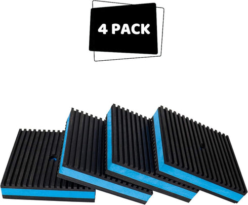 BJADE'S 4 Pack Anti-Vibration Rubber Pads with 3/8'' Pre-drill Hole, 2 x 2 x 7/8 inch for HVAC