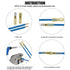 Glarks 100pcs Fully Insulated Female/Male Spade Nylon Heat Shrink Waterproof Quick Disconnect Electrical Crimp