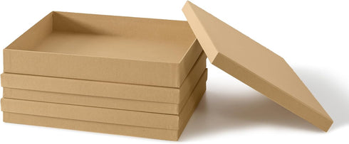 Soul & Lane Set of 3 Kraft Paper Document Storage Boxes, Versatile Organizer for Home & Office, Stackable for Files