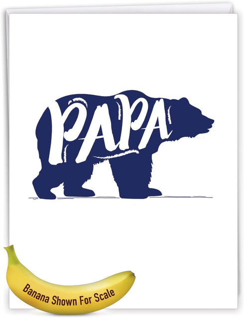NobleWorks - Big Happy Father's Day Greeting Card - 8.5 x 11 Inch, Large Notecard for Dads