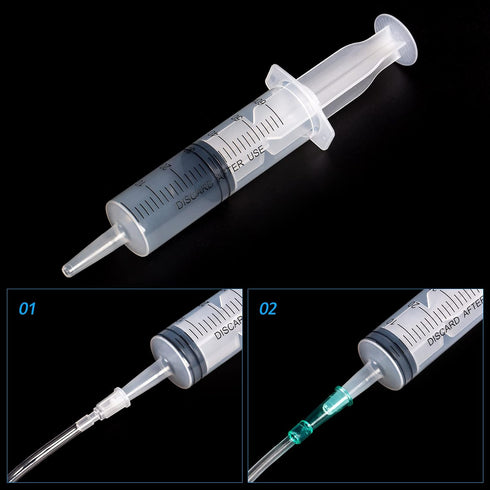 SHAOTONG 60ml Syringe with 40 Inch Tube and Tip Adapter for Feeding Pets, Liquid Refilling