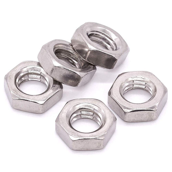 EASTLO 1/4-20 UNC Stainless Steel Thin Hex Nuts Hexagon Jam Nuts, 304 Stainless