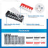 6 Sets Terminal Blocks, 6Pcs 4/5/6 Positions 600V 15A Dual Row Screw Terminal Strip Block + Insulated Terminals