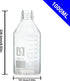 1000ml Graduated Glass Round Media Storage Bottle with blue GL45 Screw Cap, 3.3 Borosilicate Glass, Wide Mouth Lab Reagent Bottle, Pack of 1 by ALWSCI