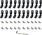 20pcs 2020 Series Black T Slot L-Shape Interior Corner Connector Joint Bracket with Screws and Wrench Tool