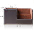 KINGFOM Desk Organizer - Multi-function Office Supplies Caddy in Brown Pu Leather