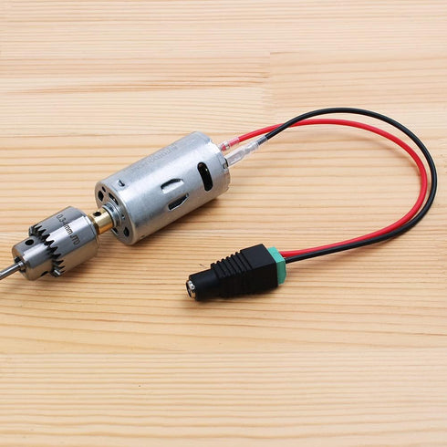 AUTOTOOLHOME Mini DC 12V Electric Hand Drill Motor PCB & Twist Drills Set 1/88-1/6 inch JT0 Chuck Jewelry Craft Drill Kit by AUTOTOOLHOME