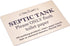 Septic Tank Sign - Aluminium Composite with Adhesive, Notice Plaque for Toilets, Bathrooms, W.C