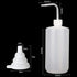 Hyber&Cara Safety Wash Bottle 2Pcs 500ml Plastic Squeeze Bottle for Lab Plant Watering Tattoo Wash Bottle with 1Pc Silicone Funnel by Hyber&Cara