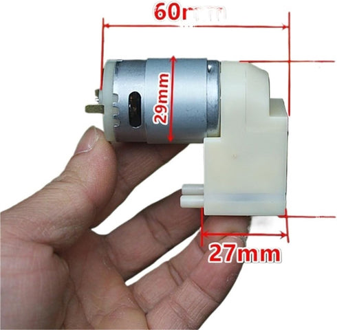 QFWIAU 1pcs 12V -80Kpa 385 DC Motor Small Air Vacuum Pump Negative Pressure Suction Piston Pump DIY Breast Pump