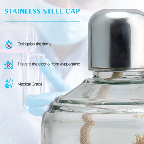Dental Alcohol Lamp Glass - Portable Chemistry Heating Equipment for Dental Science Experiments, 150ml
