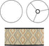 E27 11.8" 11.8" 7.87" 1 Crapyt Drum Wood Lampshade, Round Removable Lamp Cover, Vintage Geometric Pattern Lampshades