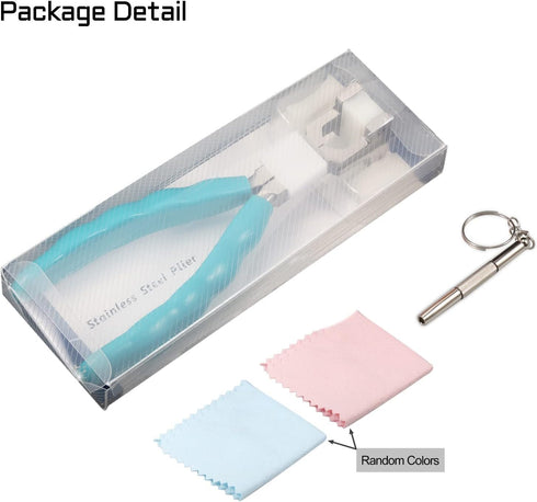 6" Glasses Frame Clamp Adjusting Pliers, Eyeglasses Repairing Pliers with Screwdriver and Replacement Tools