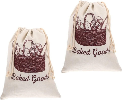 UPKOCH 2pcs Bread Bags Portable Reusable Storage Pouches for Homemade Bread Sourdough
