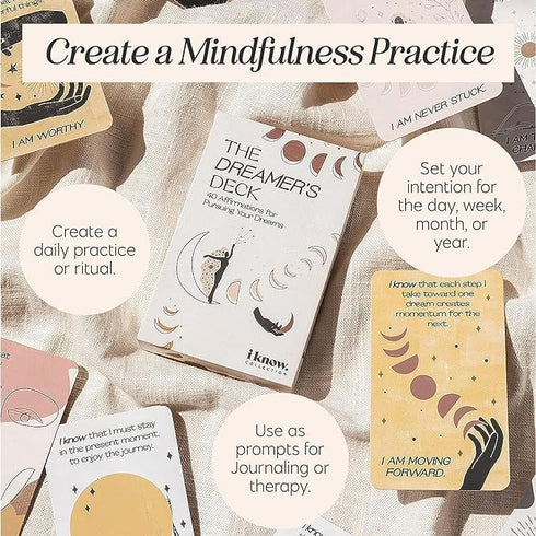 I Know Collection Affirmation Cards | 40 Positive Daily Affirmations for Mindfulness, Inspirational Oracle Deck