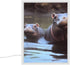 SYJTGDE Mirror Night Light Bedroom Night Light Baby Hippos Smart Night Light Rechargeable