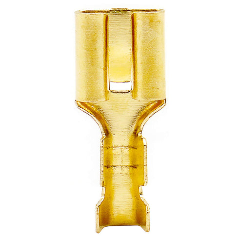 Baomain Female Spade Quick Splice Crimp Terminals, 6.3mm Non Insulated, 100 Pcs