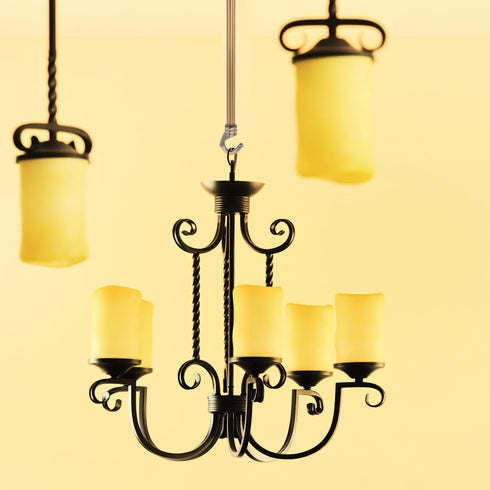 9.44 Inch Chandelier Load-Bearing Rod with Hooks Ceiling Light Support Tube Replacement Downrod for Hanging Light