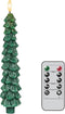 Christmas Tree Candles with Remote, Real Wax LED Flameless Taper Candles, Battery