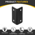 4Pcs 0.98"x0.98"x2.36" (25x25x60mm, uxcell L-Shaped Brackets Corner Brace, Corner Bracket Shelf Bracket Right Angle