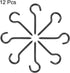 uxcell 2.6" Screw Eye Hooks, Self Tapping Screws, Screw-in Hanger Eye-Shape Hooks, Black 12pcs