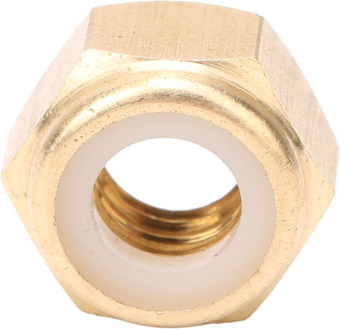 50Pcs Self-Locking Nut, Pure Copper M3/M4/M5/M6 Nuts, Anti-Loose Fastener, Hardware Accessories for Industrial Use (M6)