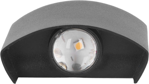 Hyuduo LED Wall Light Waterproof Decorative Aluminum Alloy Black Wall Sconce Lamp