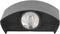 Hyuduo LED Wall Light Waterproof Decorative Aluminum Alloy Black Wall Sconce Lamp