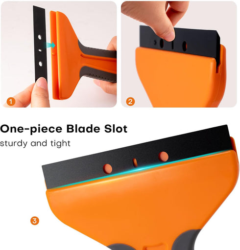 4-inch 2 20 NEWISHTOOL Plastic Razor Blade Scraper, PCS Big Blade Paint Scraper Sticker Remover Scraper Tool with Pcs