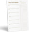 Sweetzer & Orange Gold Meal Planner Notepad, 7x10” Magnetic Grocery List with Tear Off Shopping List