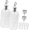 500ml Mouthwash Dispenser Kit with 16oz Glass Cup Glass Bathroom Accessories for