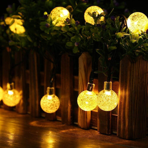 1 Pack 50 2.3CM 23 8 Solar String Lights Outdoor Waterproof, LED FT Each, Solar Powered Patio Lights with Lighting