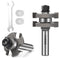 Pro Adjustable Tongue and Groove Router Bit Set 1/2 Inch Shank, T