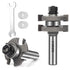 Pro Adjustable Tongue and Groove Router Bit Set 1/2 Inch Shank, T